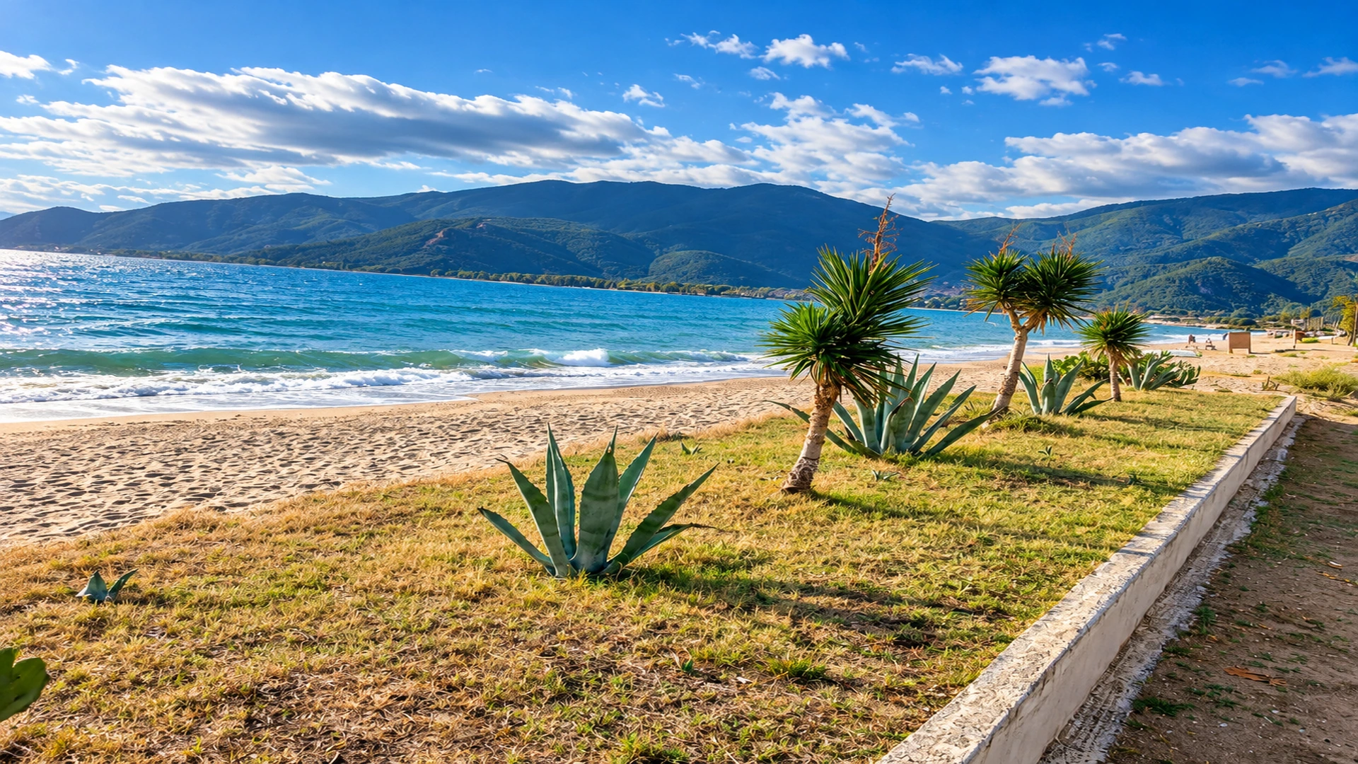 Beach scenery in the Nea Vrasna area supplied for Alex Studios